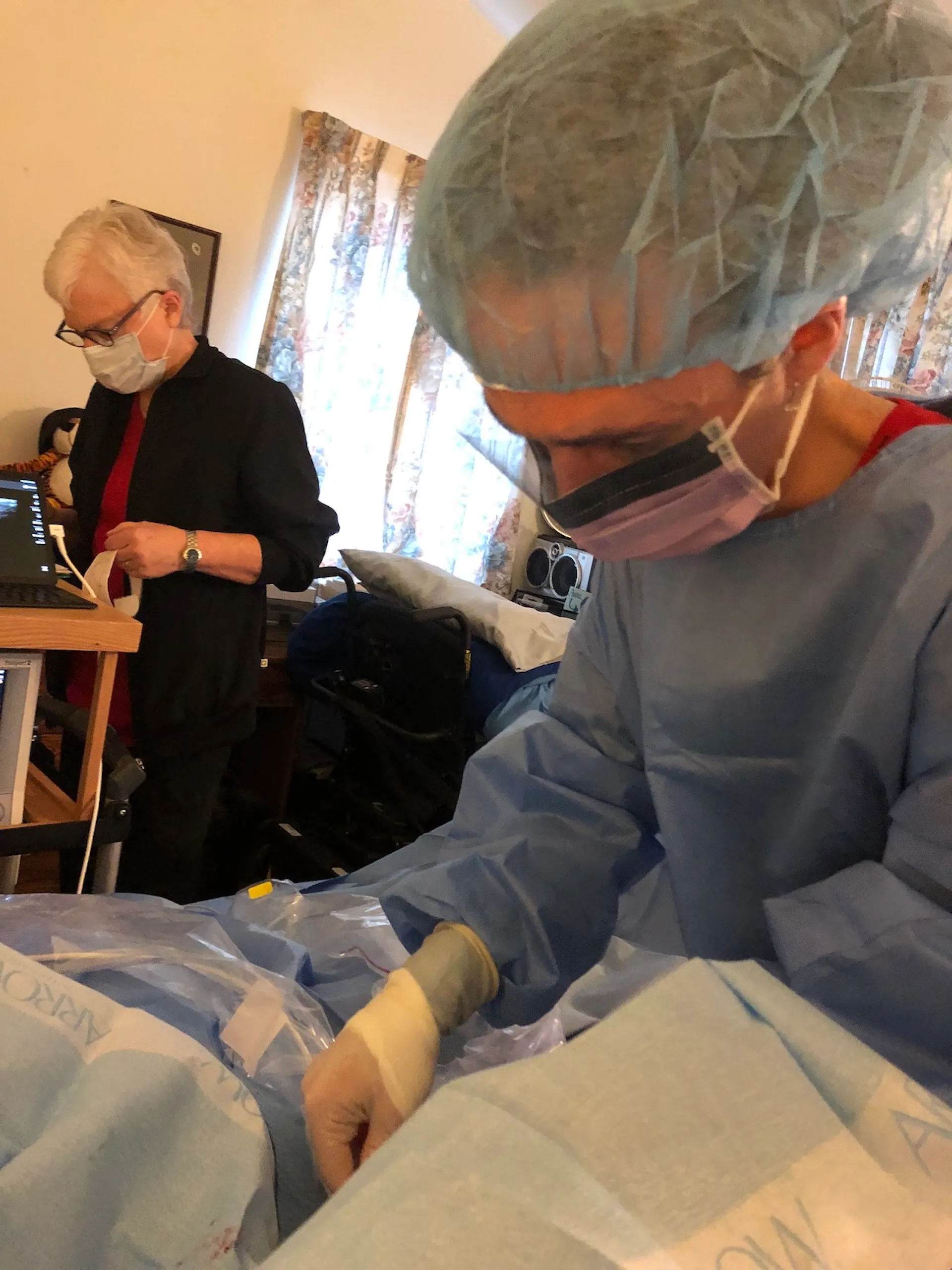 An AIMS nurse performing the company’s first in-home PICC placement
